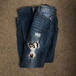 Judy Blue leopard jeans 9/29 NWOT